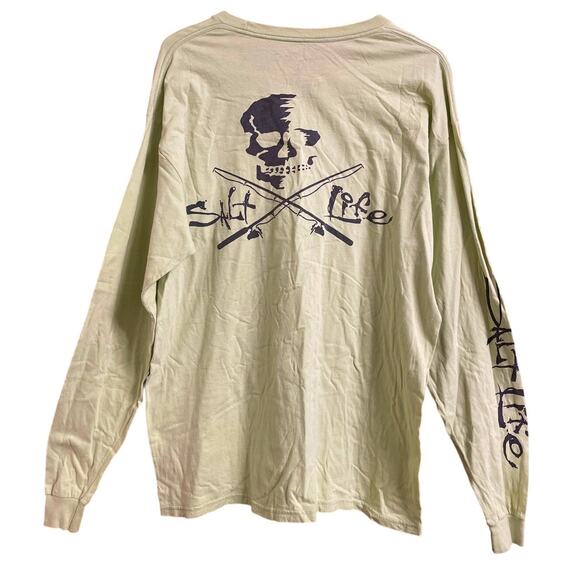 Salt Life Live Salty Skull & Rod Graphic Long Sleeve T-Shirt - Picture 4 of 7